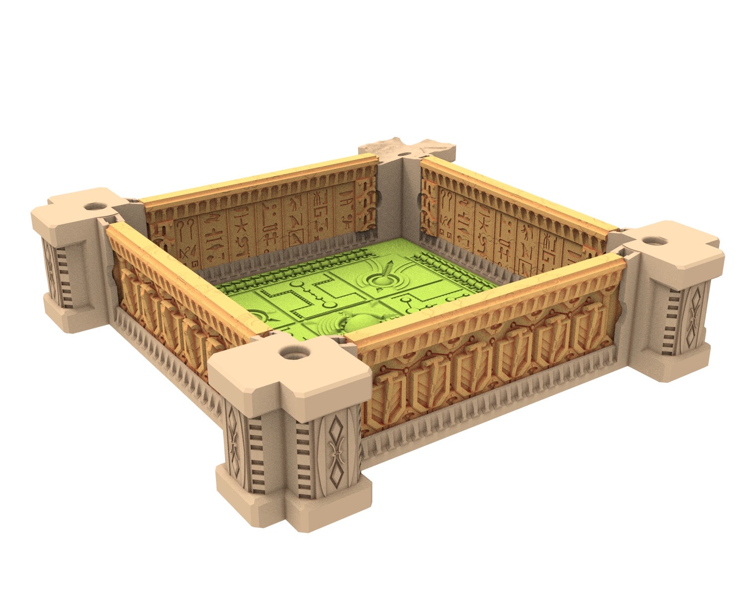 Cinan Haven Ruined building printed in PLA and resin usable for warmachine, Damocles, One Page Rule, Firefight, infinity, scifi wargame...