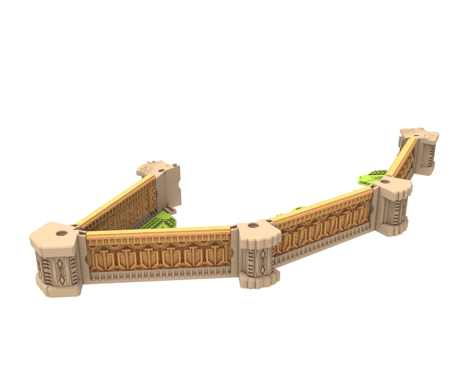 Cinan Haven Ruined building printed in PLA and resin usable for warmachine, Damocles, One Page Rule, Firefight, infinity, scifi wargame...