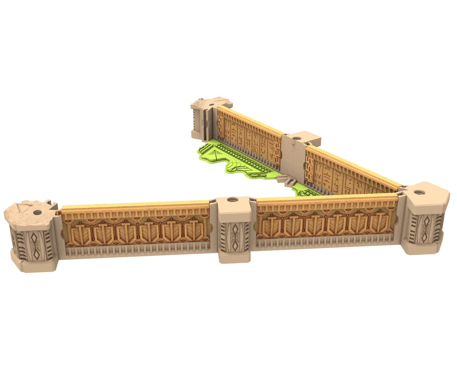 Cinan Haven Ruined building printed in PLA and resin usable for warmachine, Damocles, One Page Rule, Firefight, infinity, scifi wargame...