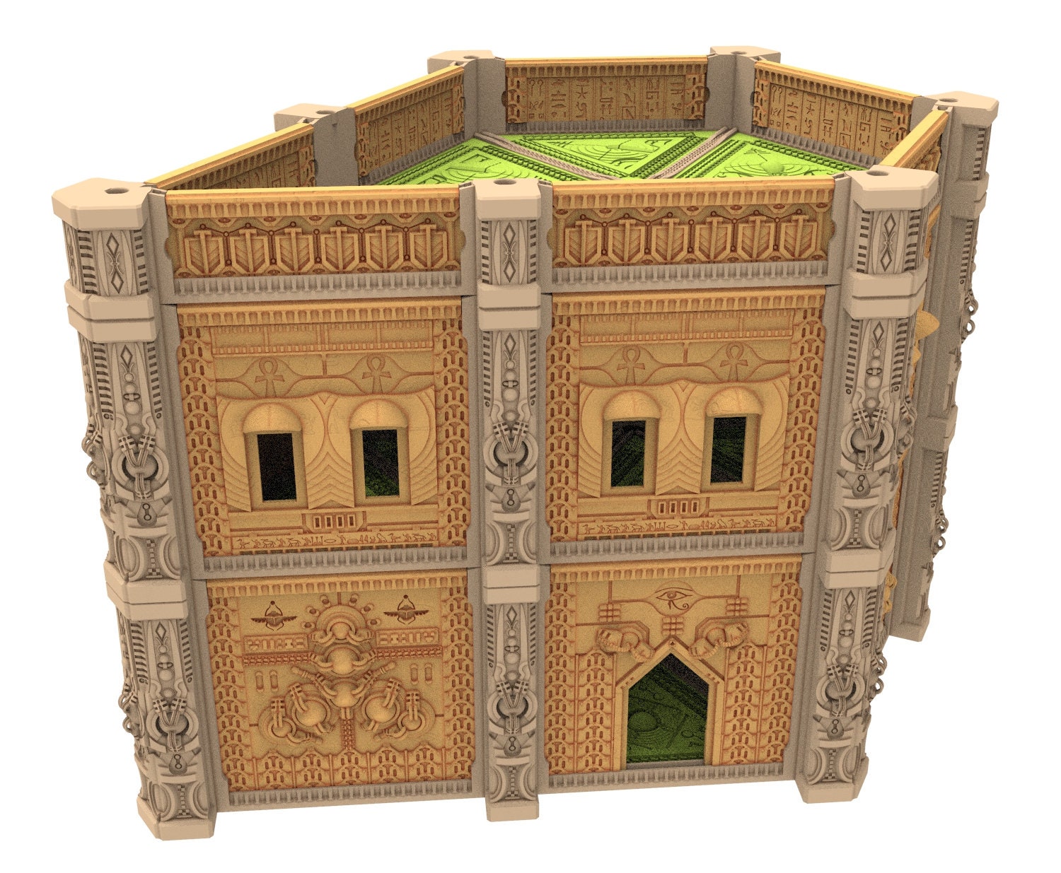 Cinan Haven Necropol building printed in PLA and resin usable for warmachine, infinity, One Page Rules, Firefight, Damocles, scifi wargame