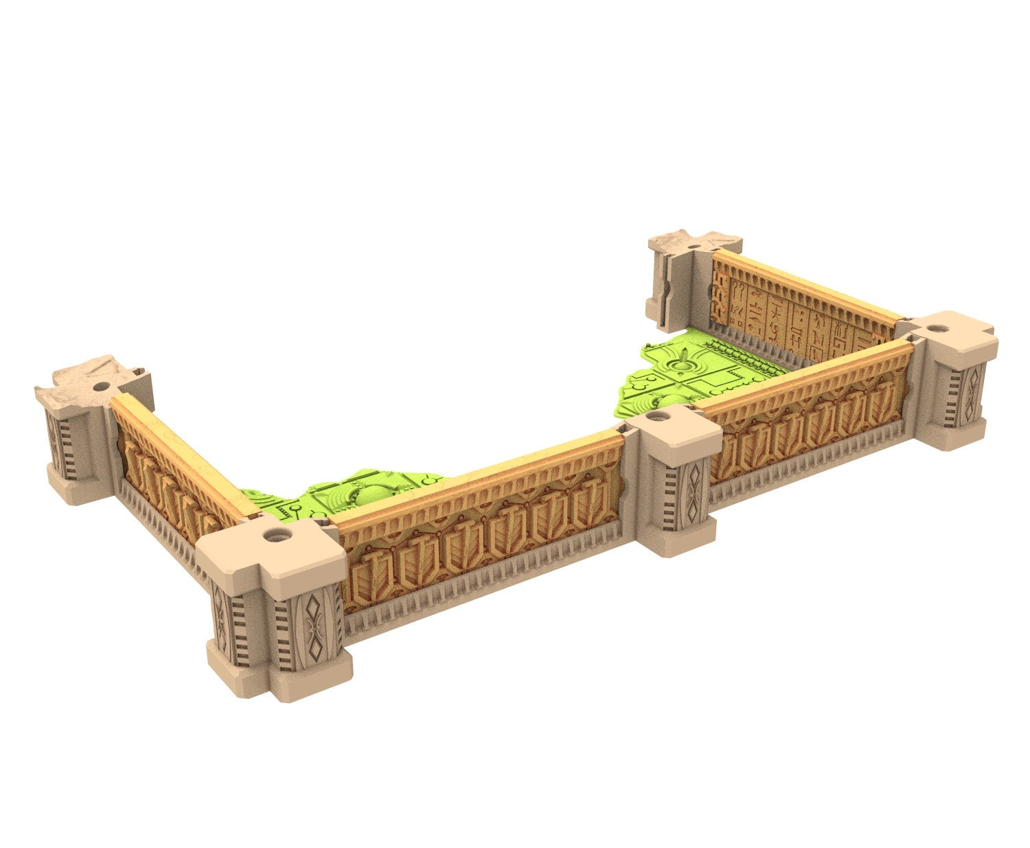 Cinan Haven Ruined building printed in PLA and resin usable for warmachine, Damocles, One Page Rule, Firefight, infinity, scifi wargame...