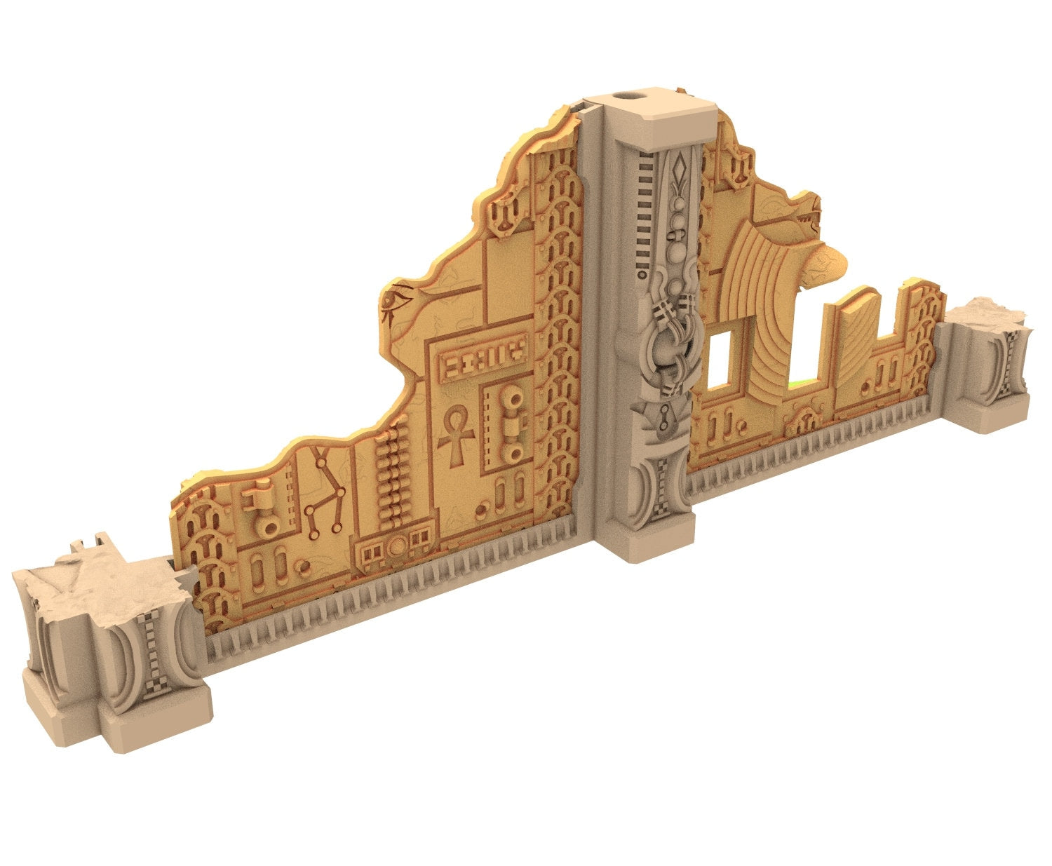 Cinan Haven Ruined building printed in PLA and resin usable for warmachine, Damocles, One Page Rule, Firefight, infinity, scifi wargame...