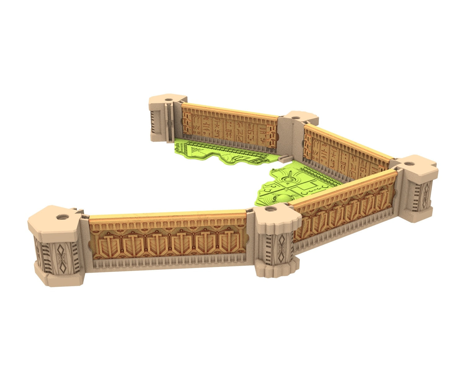 Cinan Haven Ruined building printed in PLA and resin usable for warmachine, Damocles, One Page Rule, Firefight, infinity, scifi wargame...