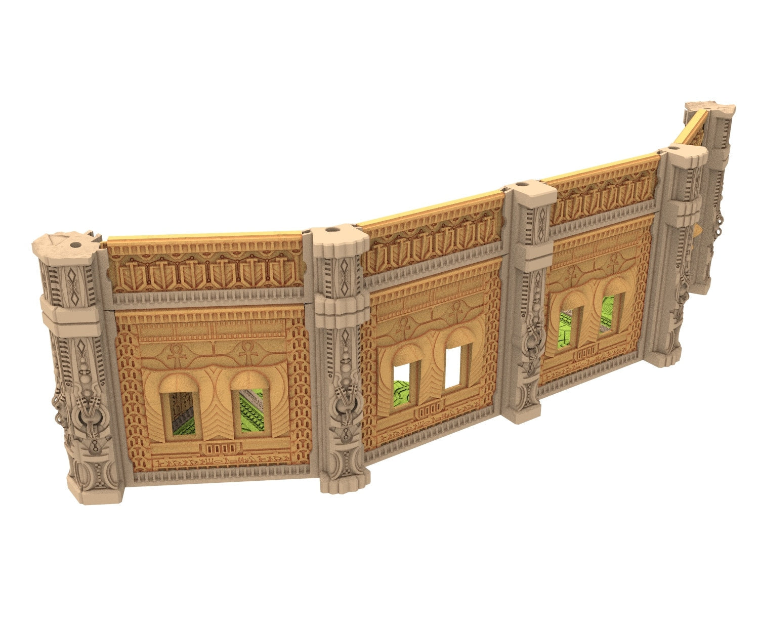 Cinan Haven Ruined building printed in PLA and resin usable for warmachine, Damocles, One Page Rule, Firefight, infinity, scifi wargame...