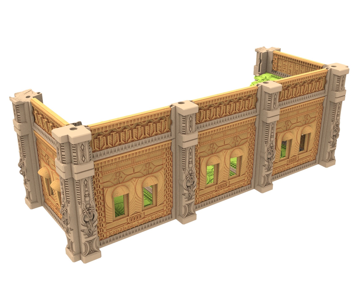 Cinan Haven Ruined building printed in PLA and resin usable for warmachine, Damocles, One Page Rule, Firefight, infinity, scifi wargame...