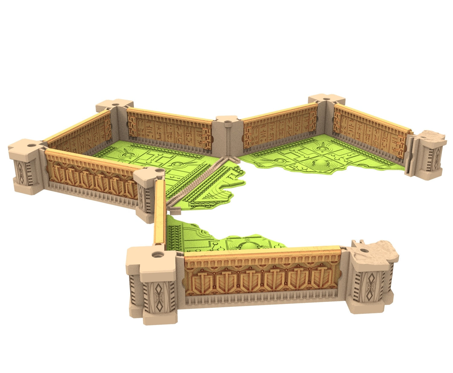 Cinan Haven Ruined building printed in PLA and resin usable for warmachine, Damocles, One Page Rule, Firefight, infinity, scifi wargame...