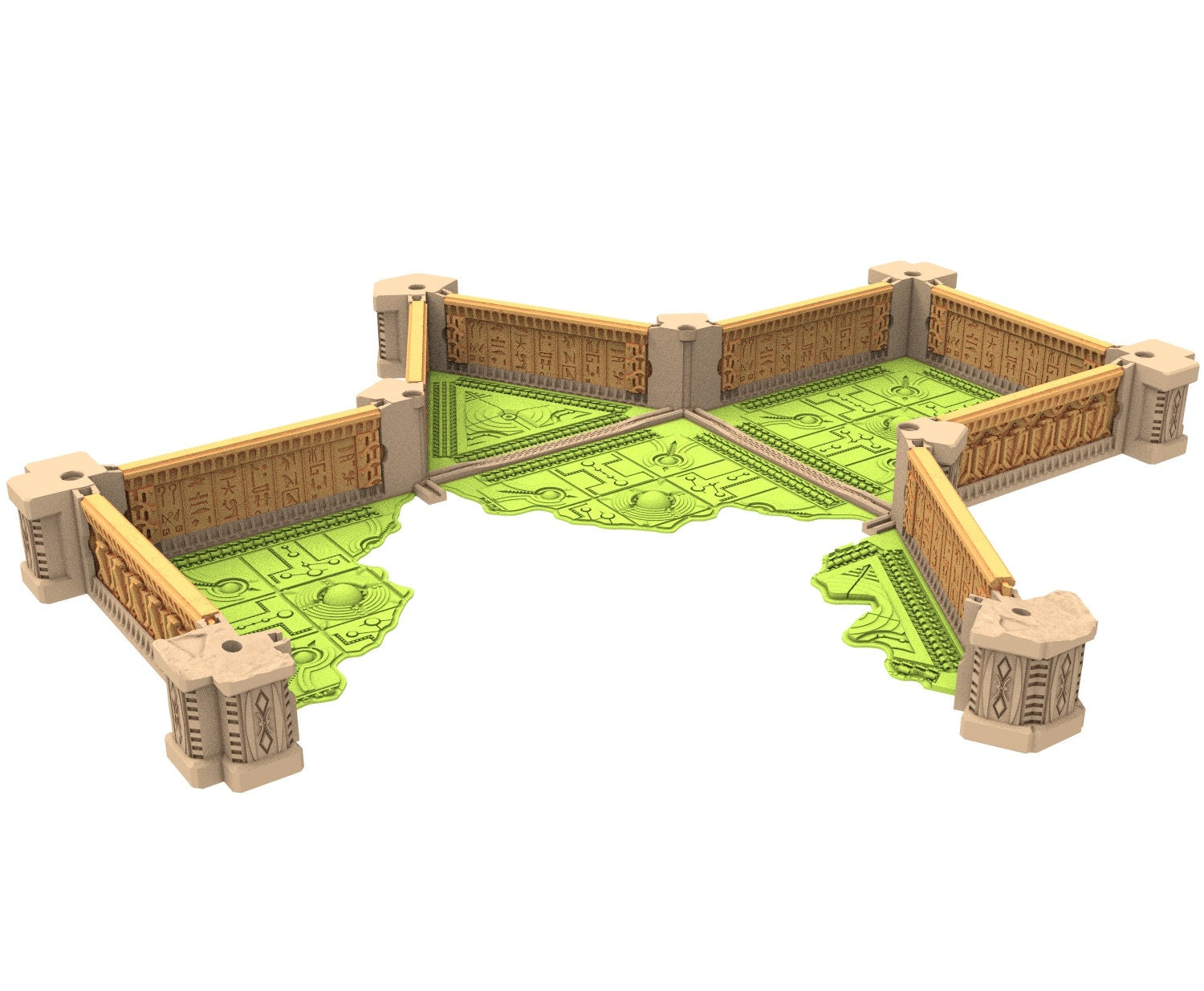 Cinan Haven Ruined building printed in PLA and resin usable for warmachine, Damocles, One Page Rule, Firefight, infinity, scifi wargame...