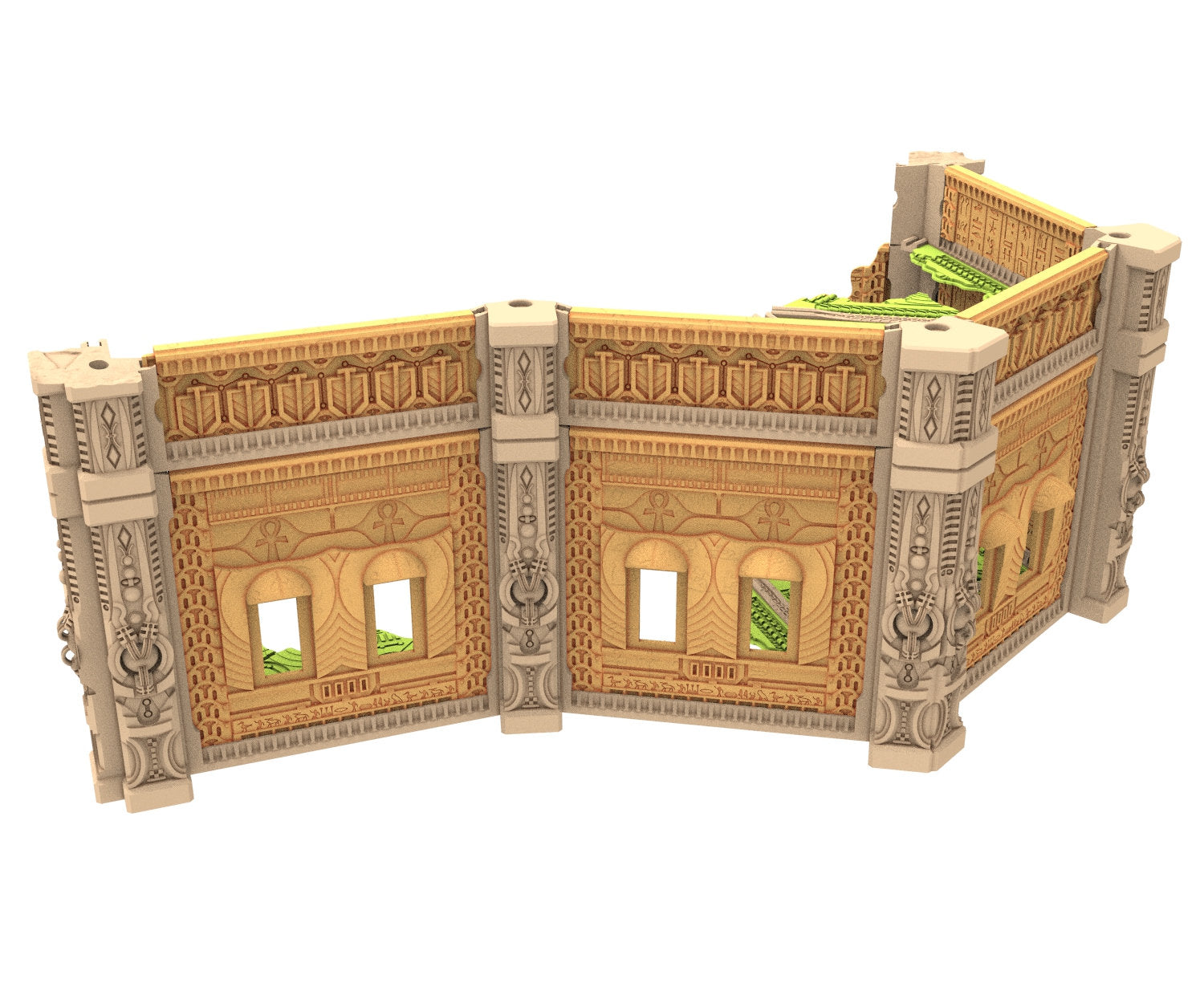 Cinan Haven Ruined building printed in PLA and resin usable for warmachine, Damocles, One Page Rule, Firefight, infinity, scifi wargame...