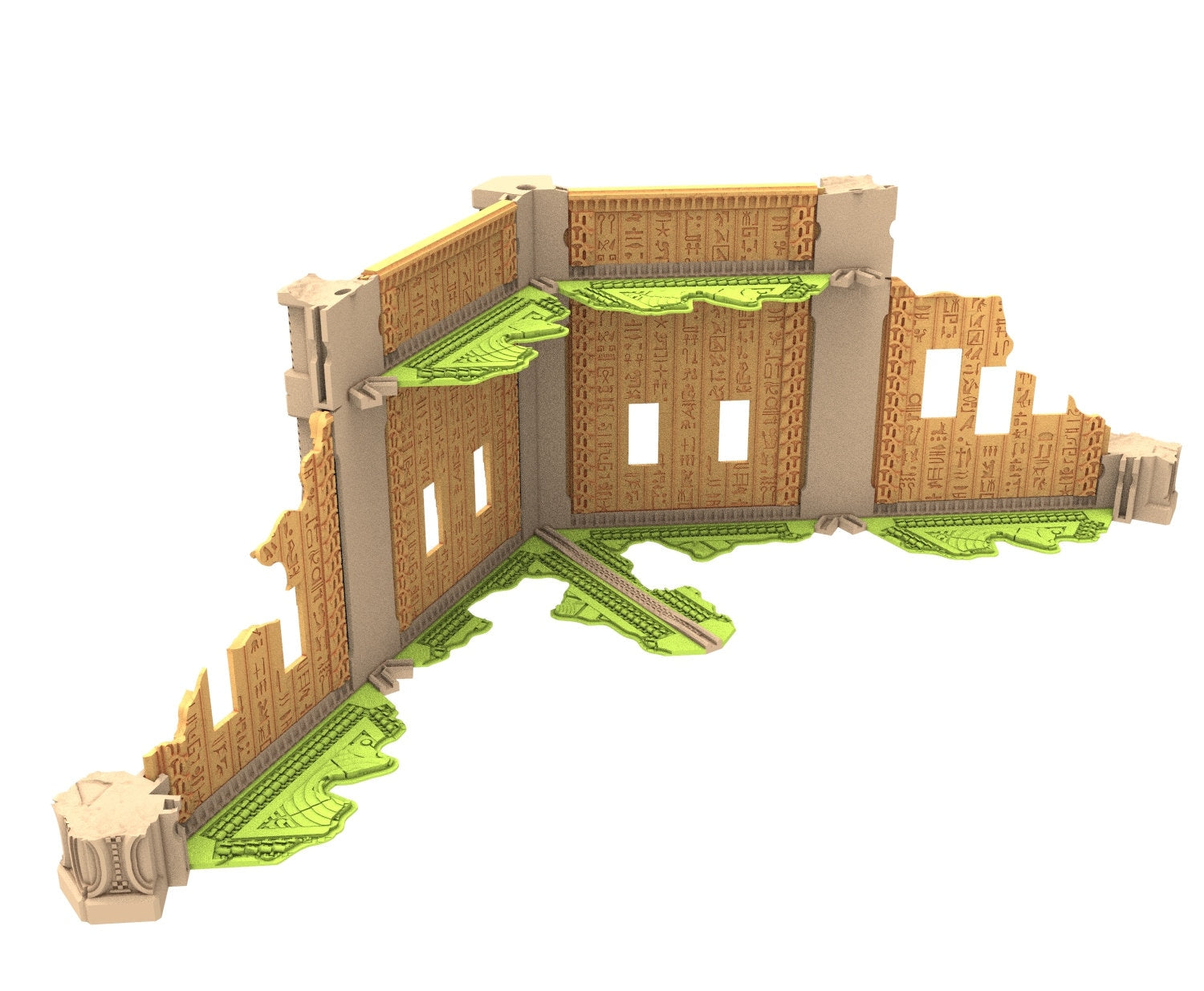 Cinan Haven Ruined building printed in PLA and resin usable for warmachine, Damocles, One Page Rule, Firefight, infinity, scifi wargame...