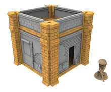 Load image into Gallery viewer, Civilian building printed in PLA and resin usable for warmachine, infinity, One Page Rules, Firefight, Damocles, scifi wargame...

