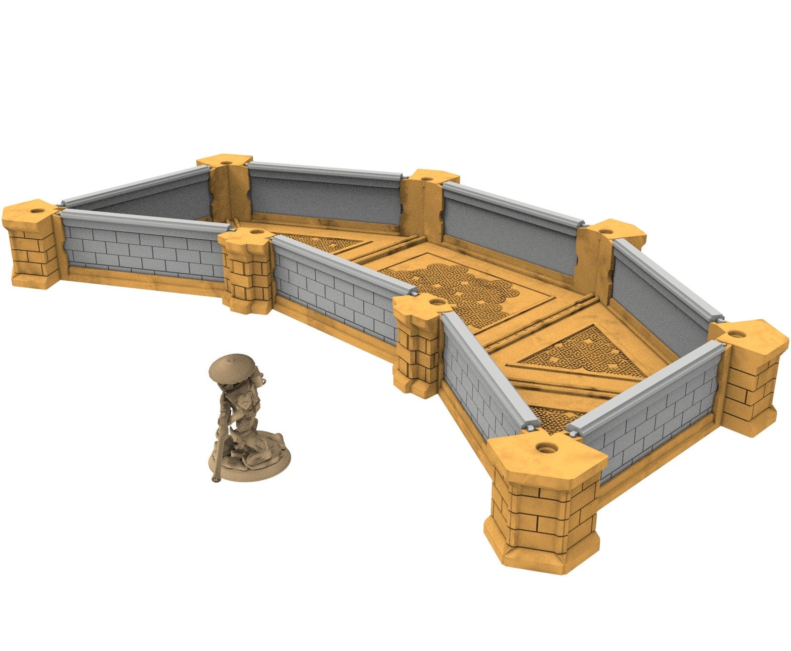 Civilian building printed in PLA and resin usable for warmachine, Damocles, One Page Rule, Firefight, infinity, scifi wargame...