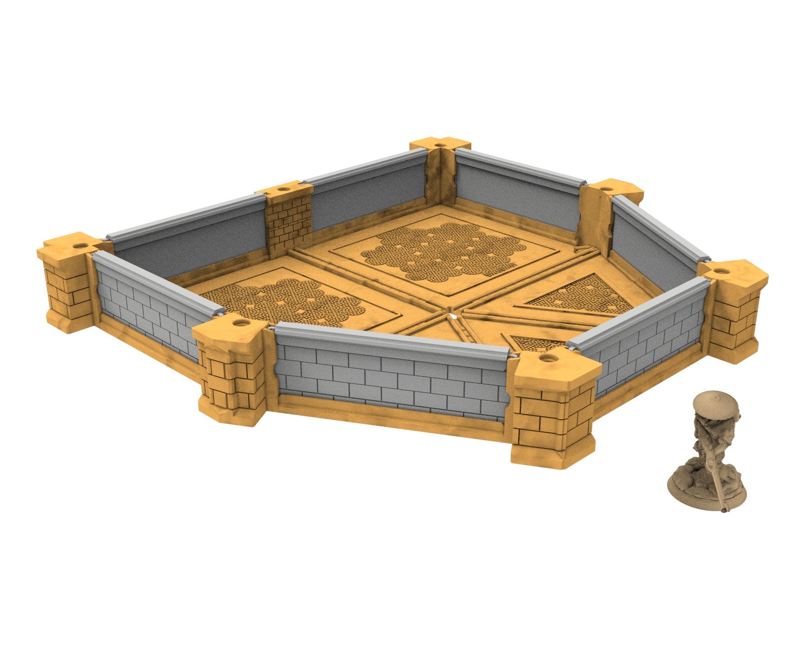 Civilian building printed in PLA and resin usable for warmachine, Damocles, One Page Rule, Firefight, infinity, scifi wargame...