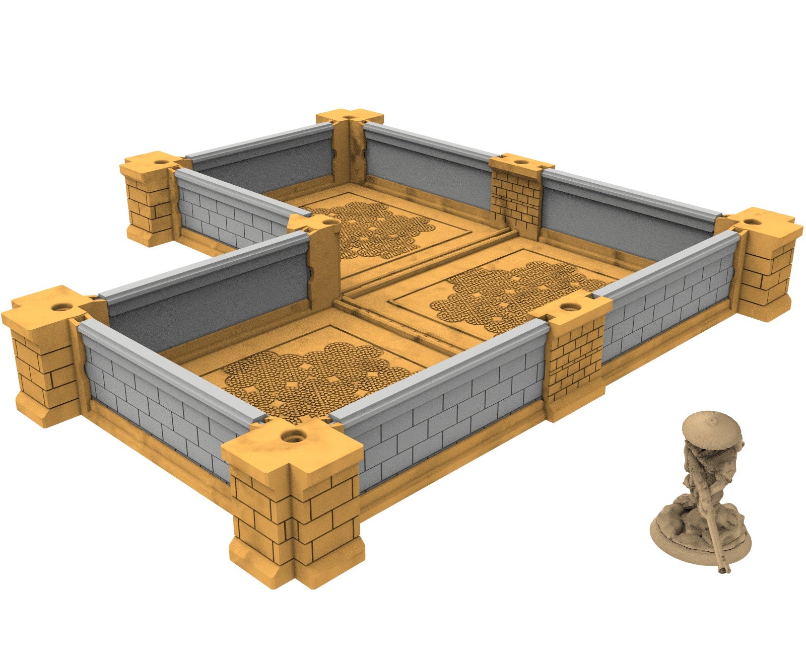 Civilian building printed in PLA and resin usable for warmachine, Damocles, One Page Rule, Firefight, infinity, scifi wargame...