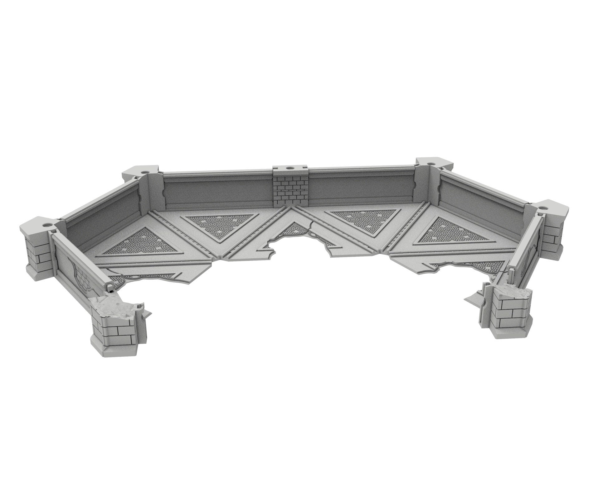 Civilian Ruined building printed in PLA and resin usable for warmachine, Damocles, One Page Rule, Firefight, infinity, scifi wargame...