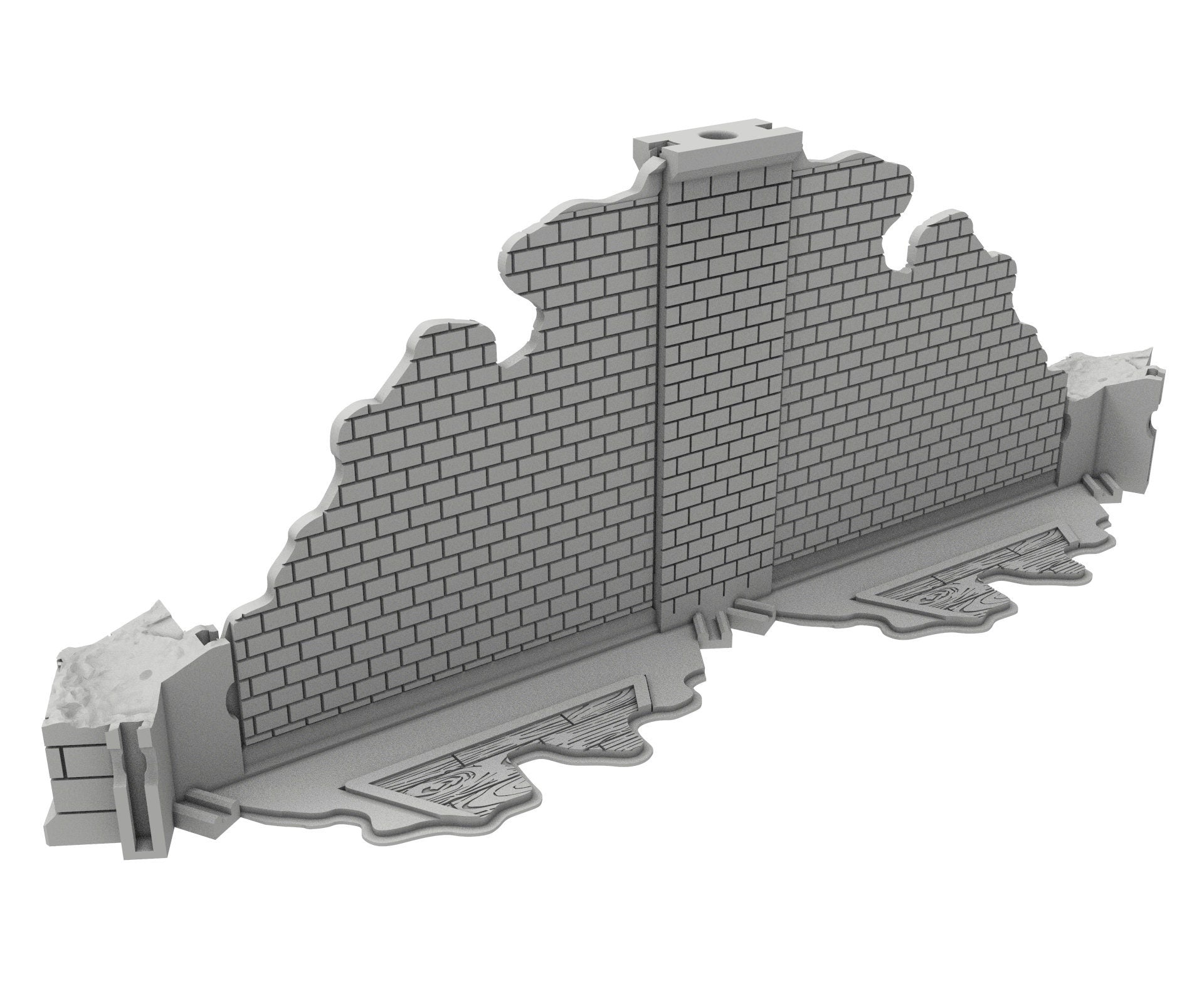 Civilian Ruined building printed in PLA and resin usable for warmachine, Damocles, One Page Rule, Firefight, infinity, scifi wargame...