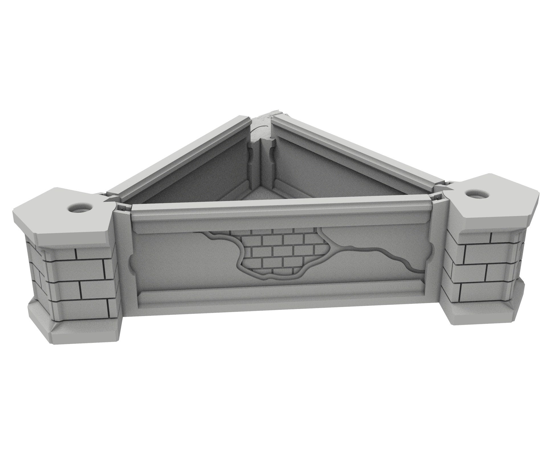 Civilian Ruined building printed in PLA and resin usable for warmachine, Damocles, One Page Rule, Firefight, infinity, scifi wargame...