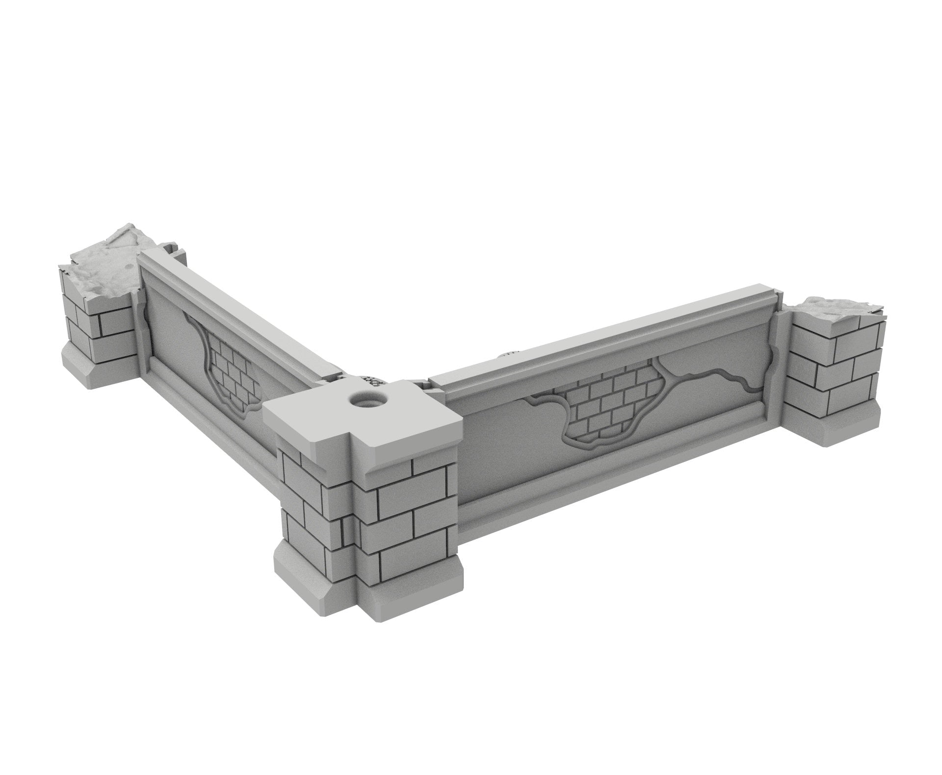 Civilian Ruined building printed in PLA and resin usable for warmachine, Damocles, One Page Rule, Firefight, infinity, scifi wargame...