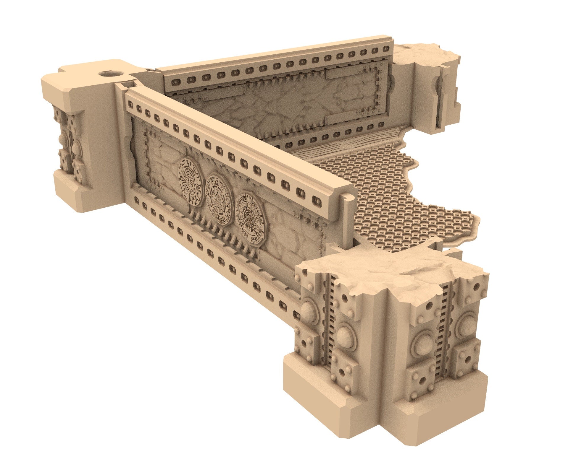 Commercial Outpost Latino Ruined building in PLA and resin for warmachine, Damocles, One Page Rule, Firefight, infinity, scifi wargame...