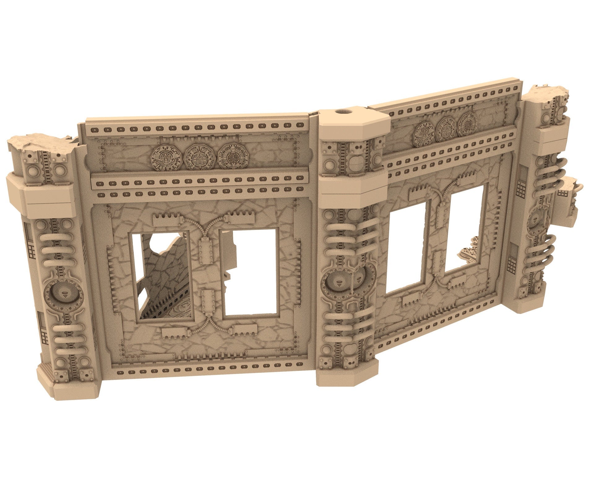 Commercial Outpost Latino Ruined building in PLA and resin for warmachine, Damocles, One Page Rule, Firefight, infinity, scifi wargame...