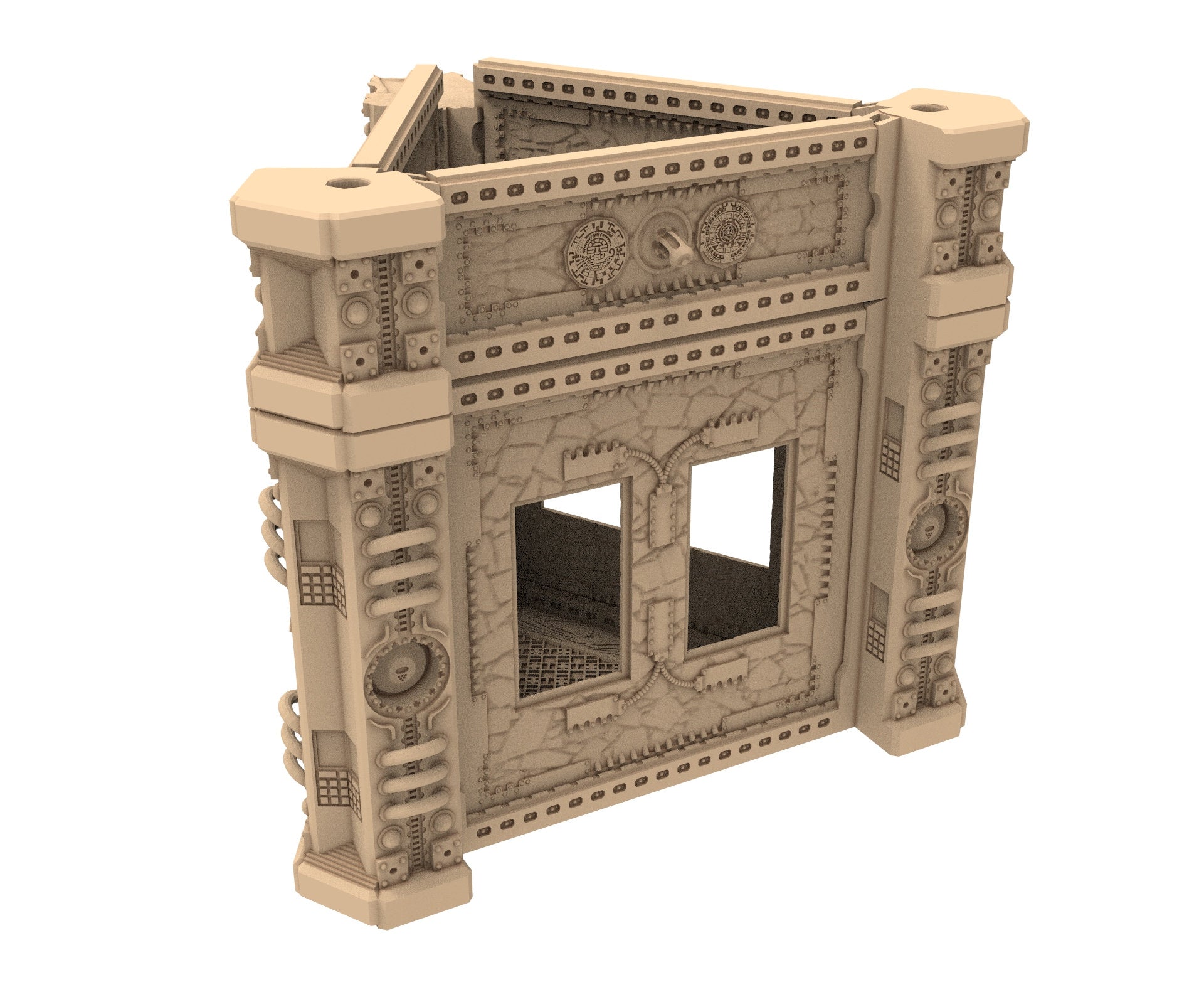 Commercial Outpost Latino Ruined building in PLA and resin for warmachine, Damocles, One Page Rule, Firefight, infinity, scifi wargame...