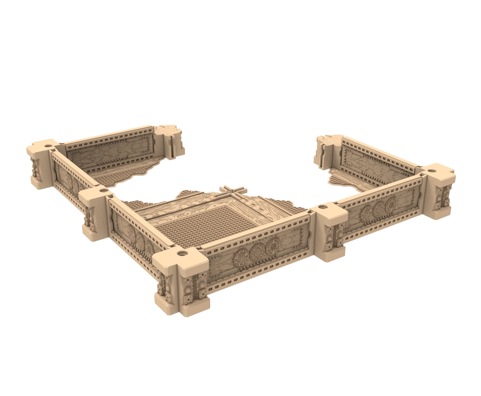 Commercial Outpost Latino Ruined building in PLA and resin for warmachine, Damocles, One Page Rule, Firefight, infinity, scifi wargame...