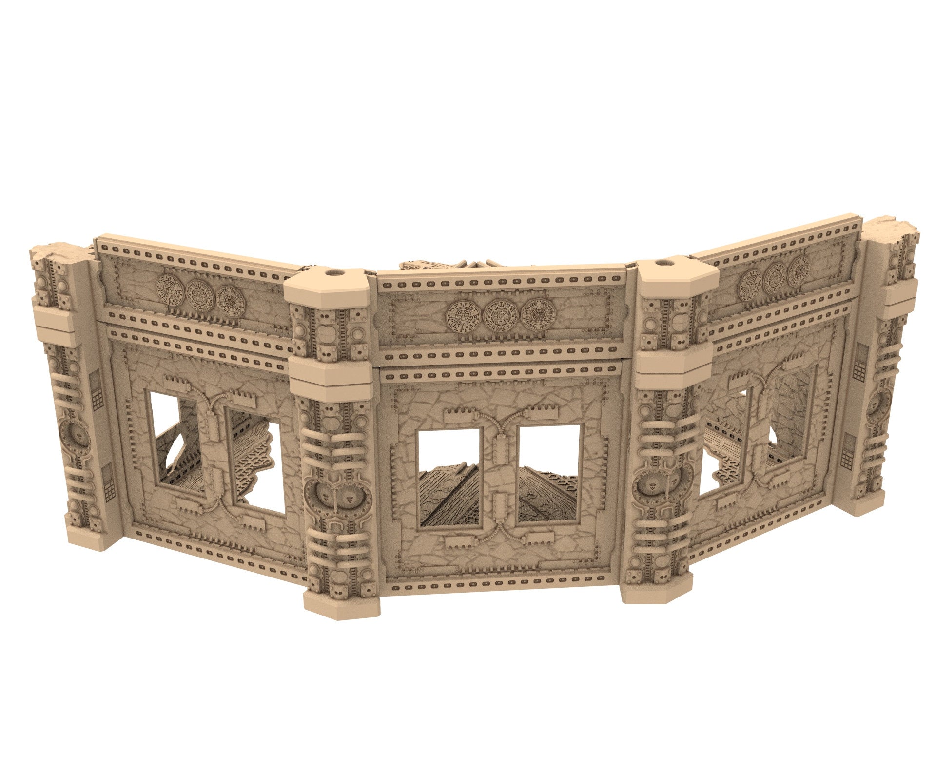 Commercial Outpost Latino Ruined building in PLA and resin for warmachine, Damocles, One Page Rule, Firefight, infinity, scifi wargame...