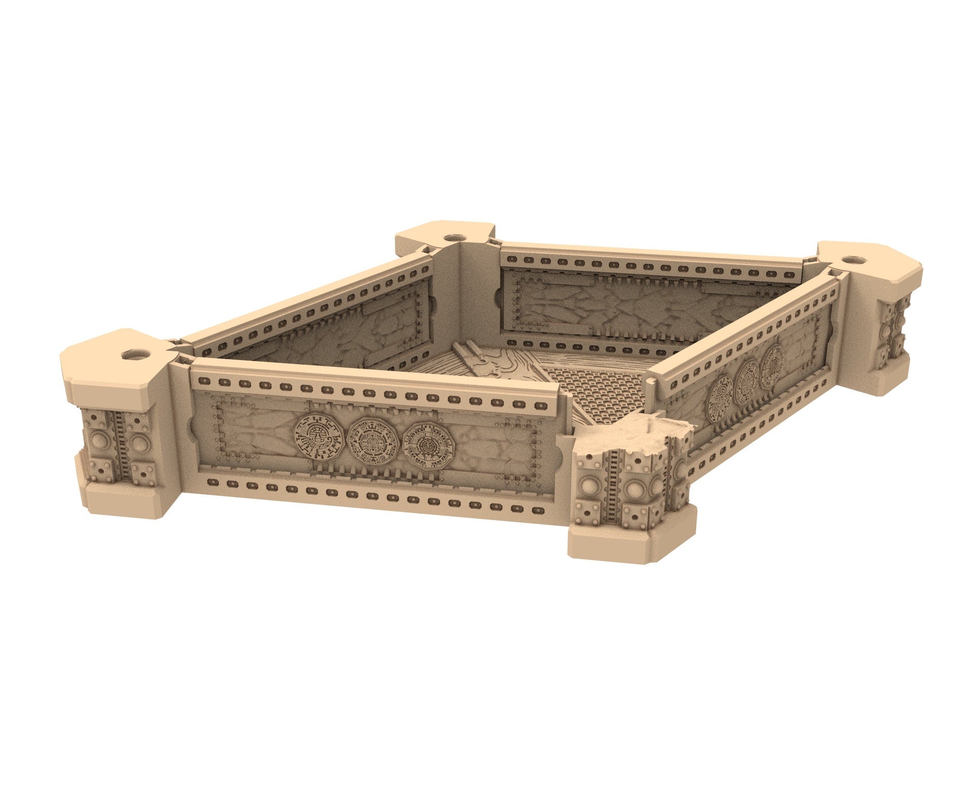 Commercial Outpost Latino Ruined building in PLA and resin for warmachine, Damocles, One Page Rule, Firefight, infinity, scifi wargame...