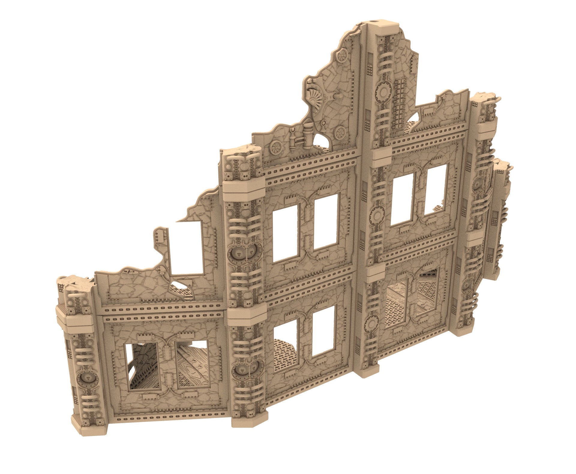 Commercial Outpost Latino Ruined building in PLA and resin for warmachine, Damocles, One Page Rule, Firefight, infinity, scifi wargame...