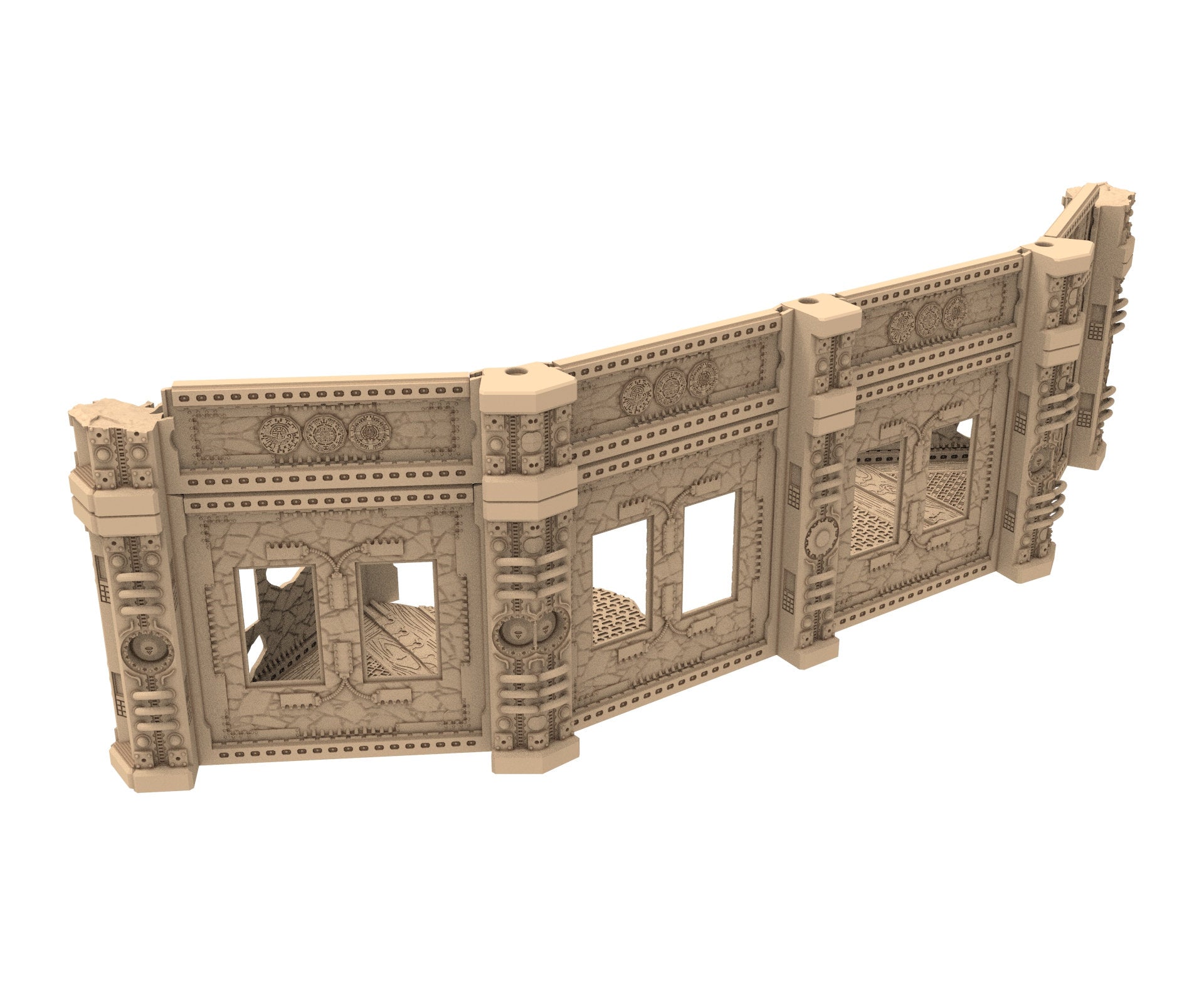 Commercial Outpost Latino Ruined building in PLA and resin for warmachine, Damocles, One Page Rule, Firefight, infinity, scifi wargame...