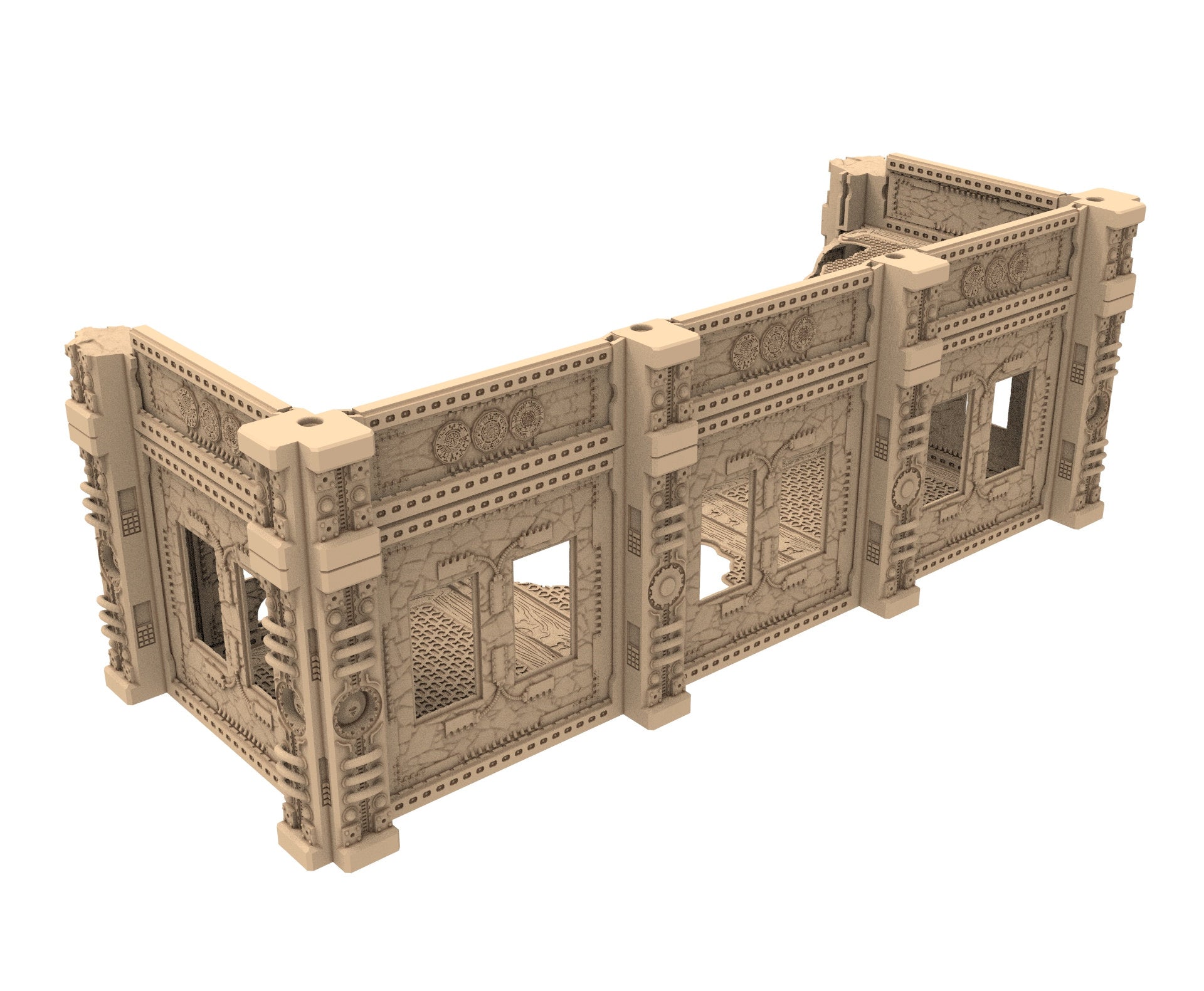 Commercial Outpost Latino Ruined building in PLA and resin for warmachine, Damocles, One Page Rule, Firefight, infinity, scifi wargame...