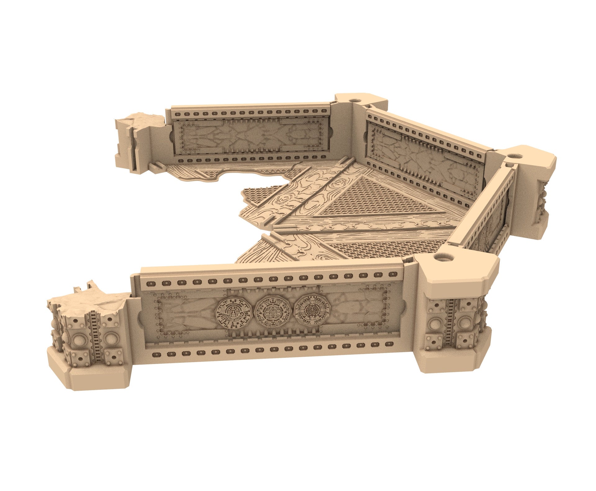 Commercial Outpost Latino Ruined building in PLA and resin for warmachine, Damocles, One Page Rule, Firefight, infinity, scifi wargame...