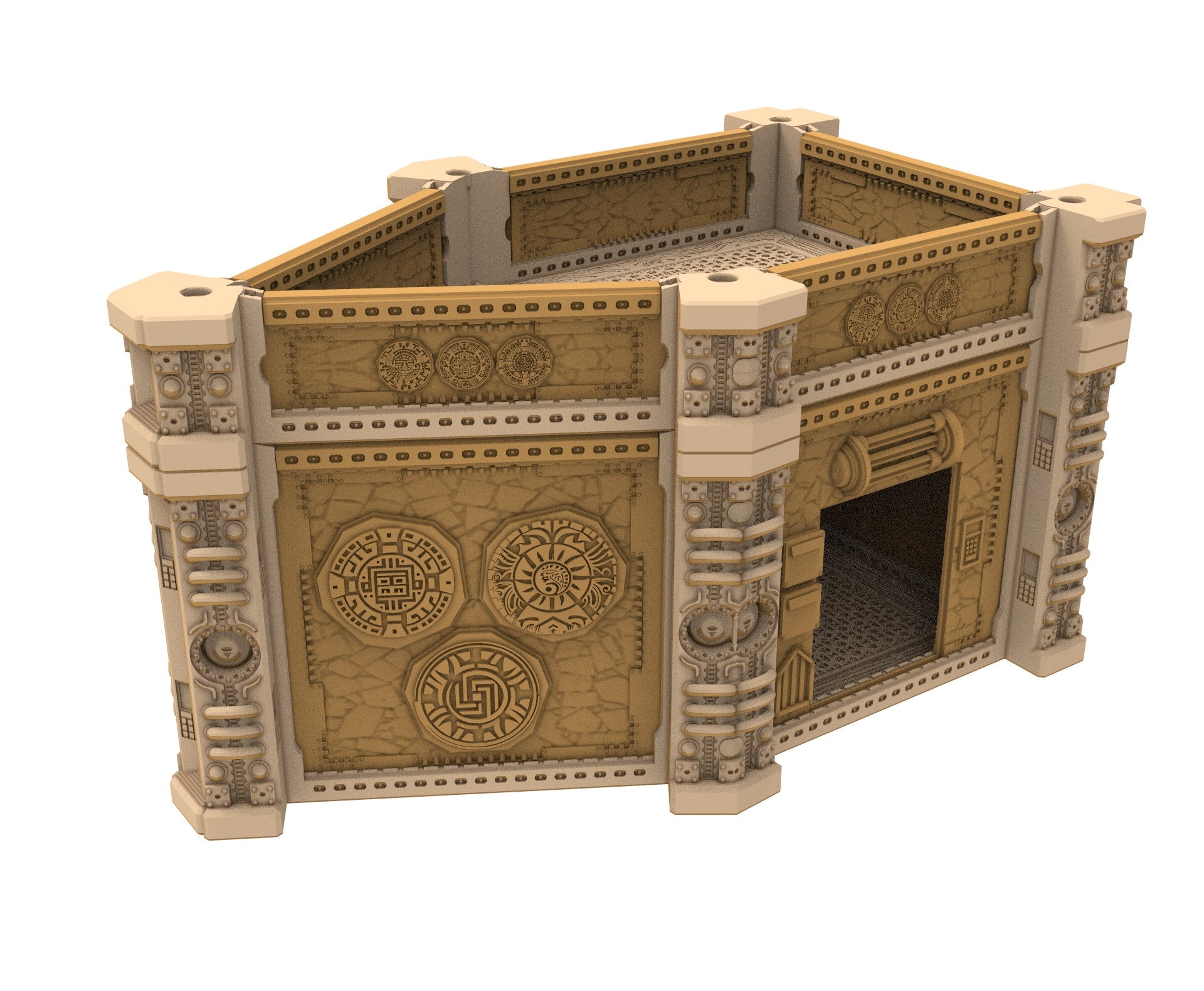 Commercial Outpost Latino building printed in PLA and resin for warmachine, infinity, One Page Rules, Firefight, Damocles, scifi wargame...