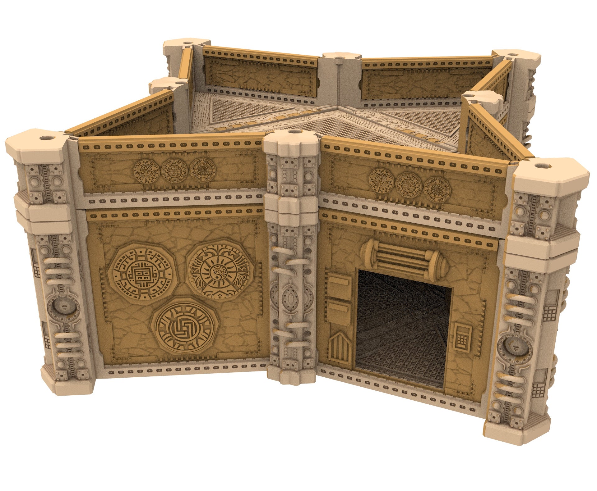 Commercial Outpost Latino building printed in PLA and resin for warmachine, infinity, One Page Rules, Firefight, Damocles, scifi wargame...