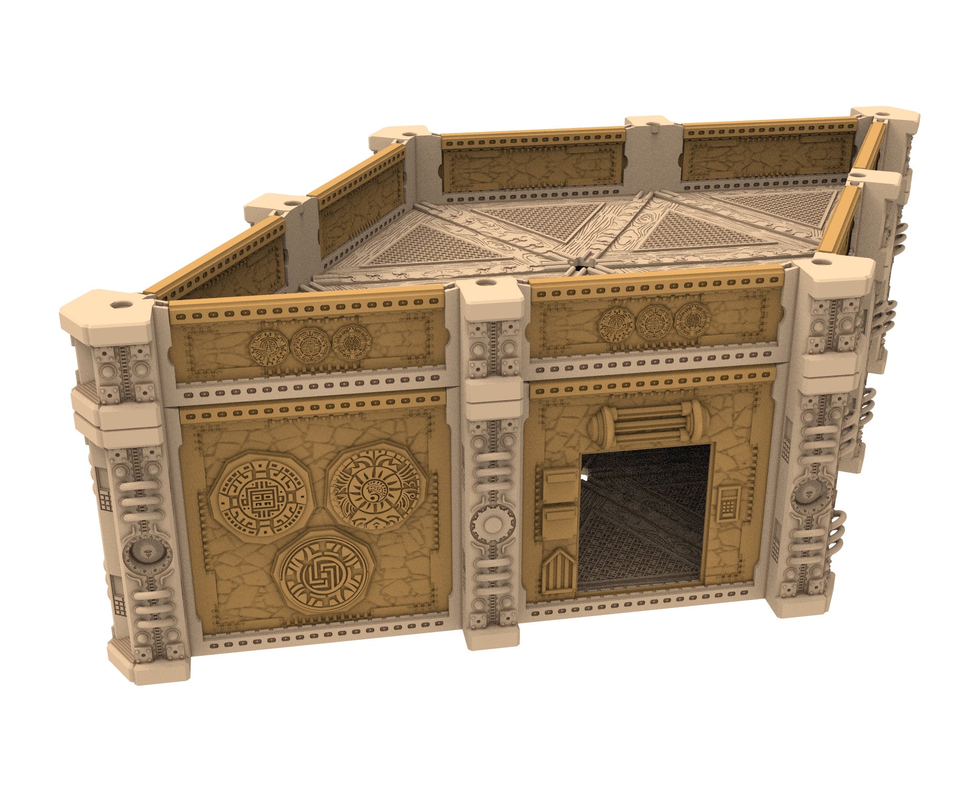 Commercial Outpost Latino building printed in PLA and resin for warmachine, infinity, One Page Rules, Firefight, Damocles, scifi wargame...