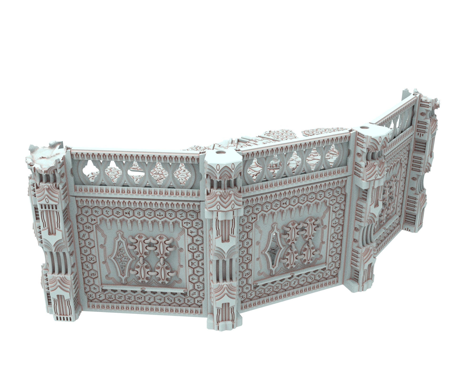 Dark city Ruined building elves eldar in PLA and resin usable for warmachine, Damocles, One Page Rule, Firefight, infinity, scifi wargame...