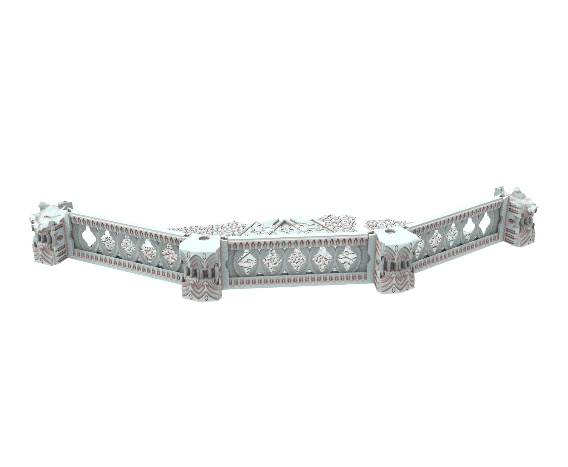 Dark city Ruined building elves eldar in PLA and resin usable for warmachine, Damocles, One Page Rule, Firefight, infinity, scifi wargame...