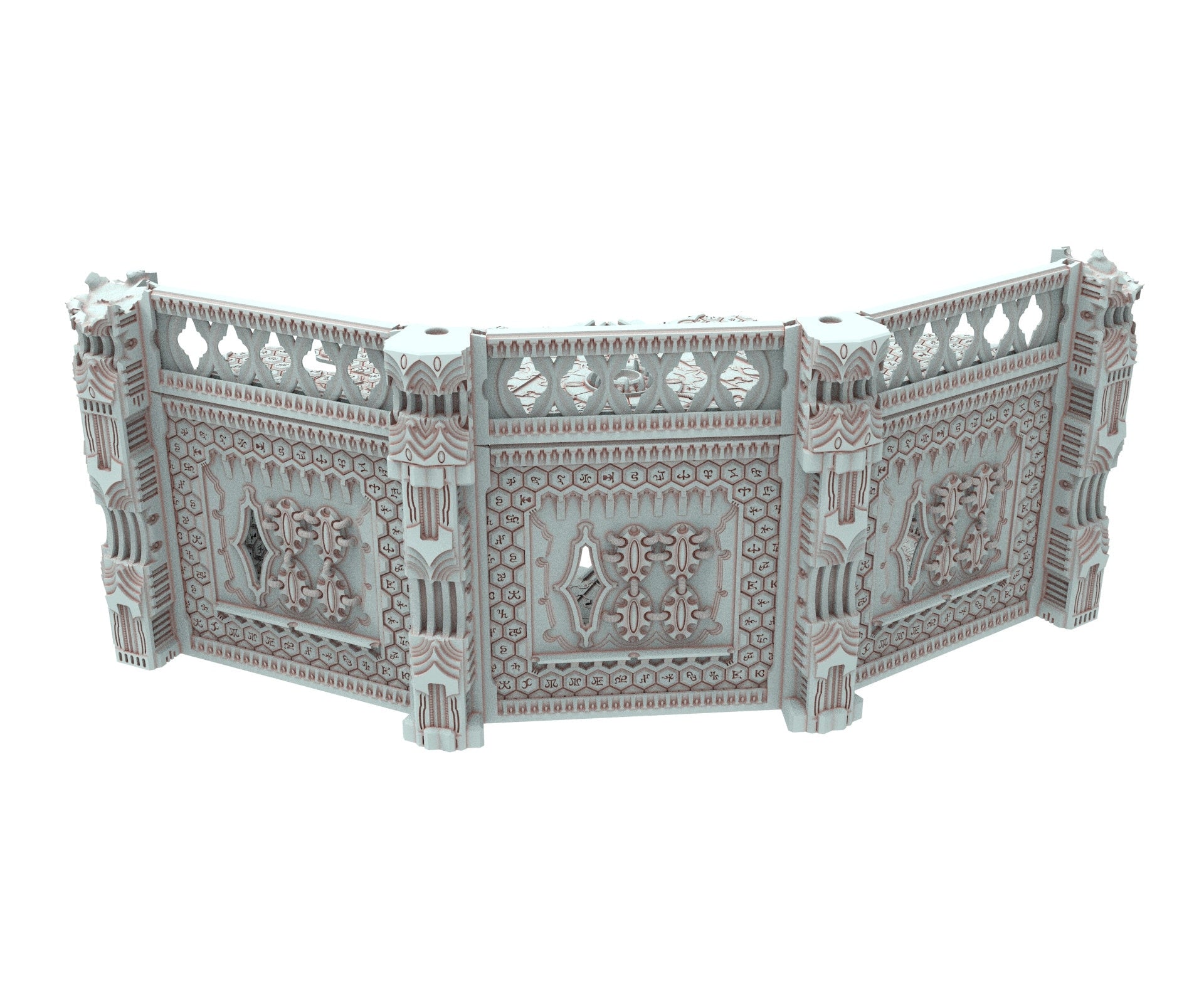 Dark city Ruined building elves eldar in PLA and resin usable for warmachine, Damocles, One Page Rule, Firefight, infinity, scifi wargame...