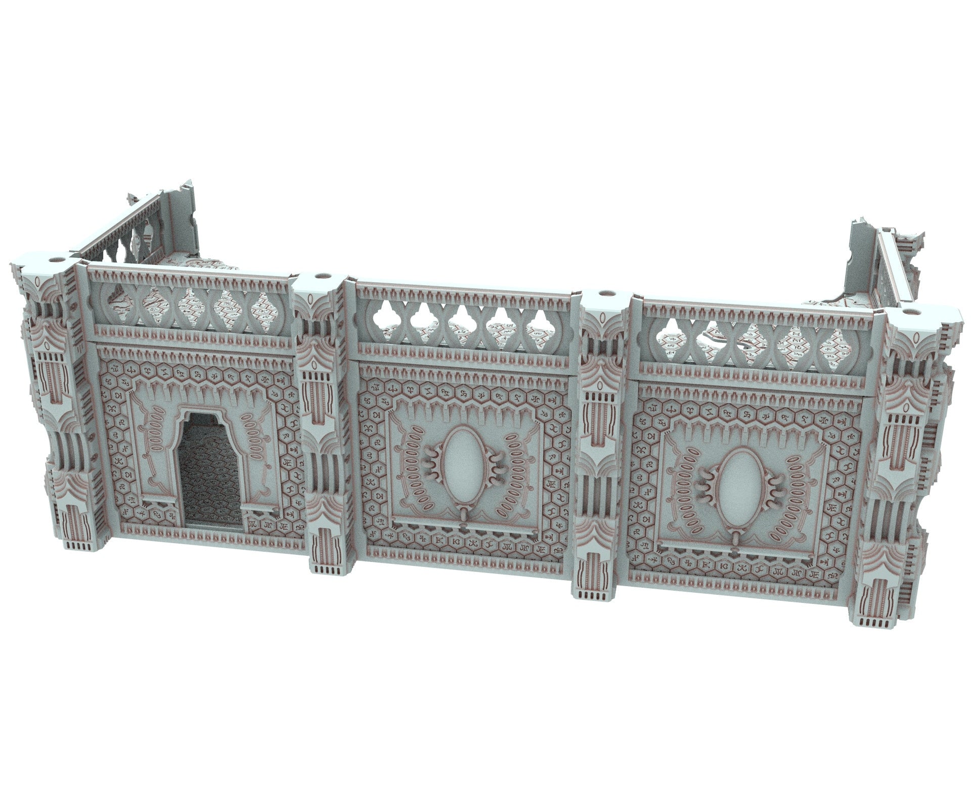 Dark city Ruined building elves eldar in PLA and resin usable for warmachine, Damocles, One Page Rule, Firefight, infinity, scifi wargame...