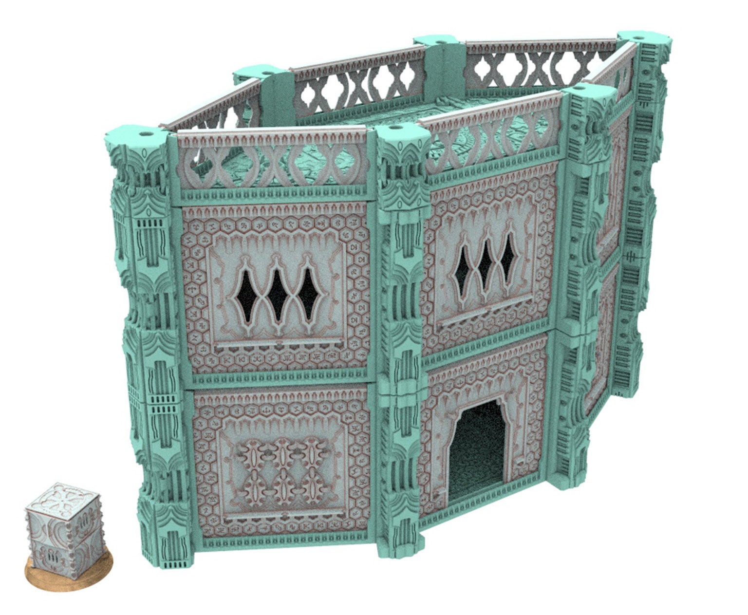 Dark City building Elves Eldars in PLA and resin usable for warmachine, infinity, One Page Rules, Firefight, Damocles, scifi wargame...