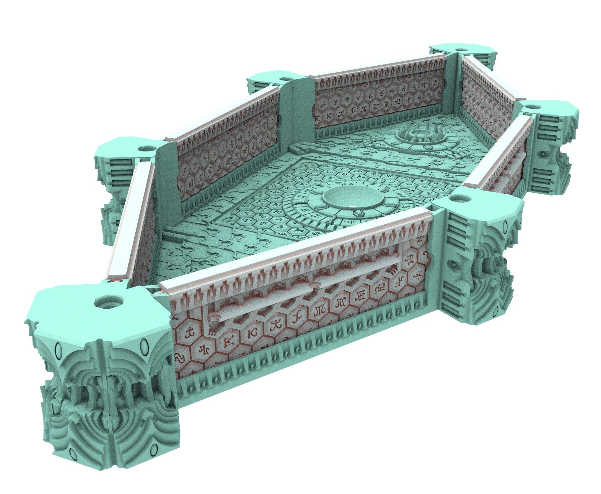 Dark City building Elves Eldars in PLA and resin usable for warmachine, infinity, One Page Rules, Firefight, Damocles, scifi wargame...