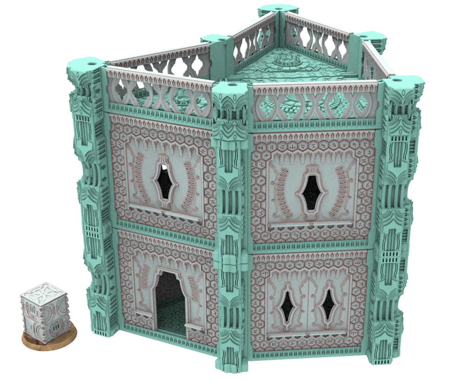 Dark City building Elves Eldars in PLA and resin usable for warmachine, infinity, One Page Rules, Firefight, Damocles, scifi wargame...