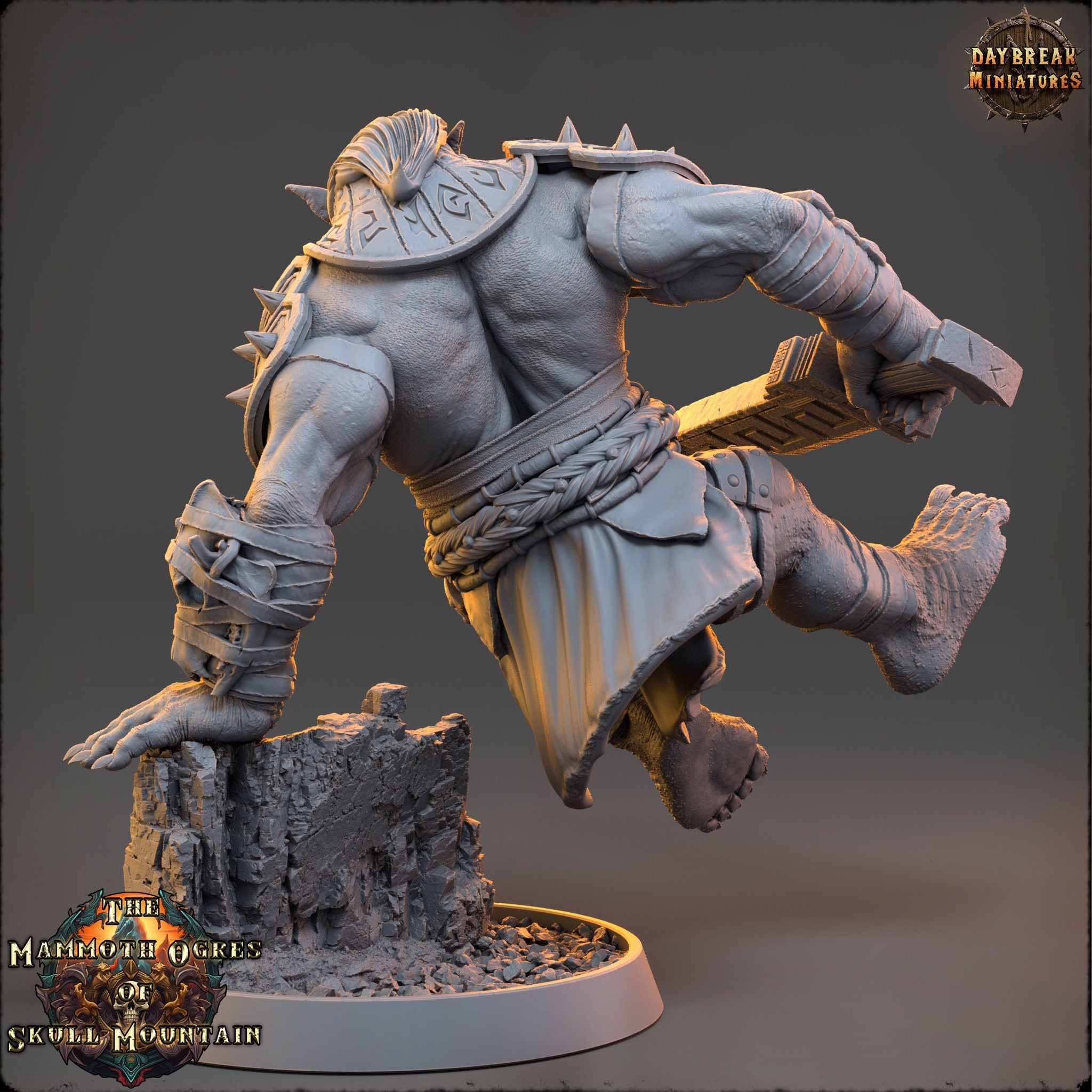 Tribe warriors - Benjammer Holt - The Mammoth Ogres of Skull Mountain , Pathfinder, Dungeons & Dragons