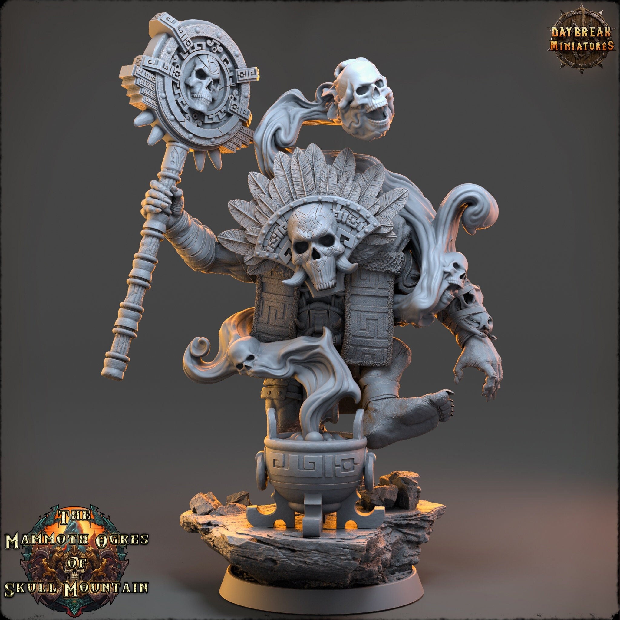 Tribe warriors - Skull Summoner Paktas Blox - The Mammoth Ogres of Skull Mountain , Pathfinder, Dungeons & Dragons