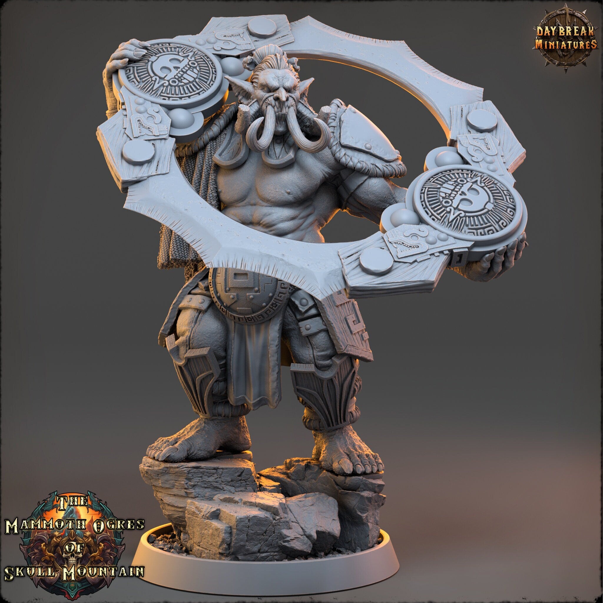 Tribe warriors - Circer Malaar - The Mammoth Ogres of Skull Mountain , Pathfinder, Dungeons & Dragons