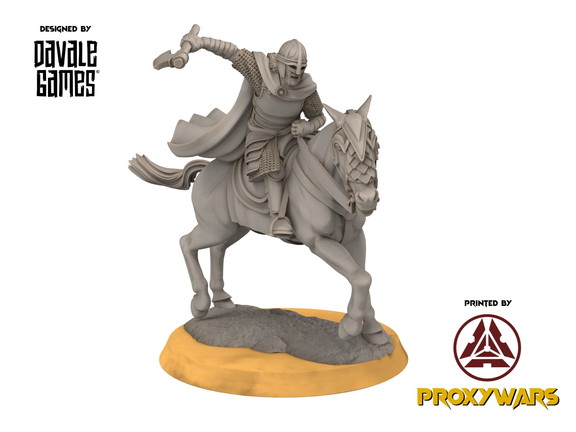 Rohan - West Human Captain, Knight of Rohan, the Horse-lords, rider of the mark, Davale, minis for wargame D&D, Lotr...