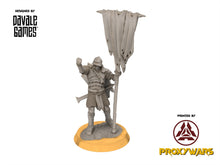 Load image into Gallery viewer, Orc horde - Blood-Handed Banner, Orc warriors warband, Davale, Middle rings miniatures pour wargame D&amp;D, Lotr...
