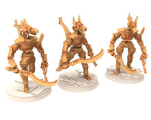 Load image into Gallery viewer, Shield Trackers, Cinan - Anubis - Akhet - Athyr : Assault, Battle Drone, space robot guardians of the Necropolis, Wargame Accessories
