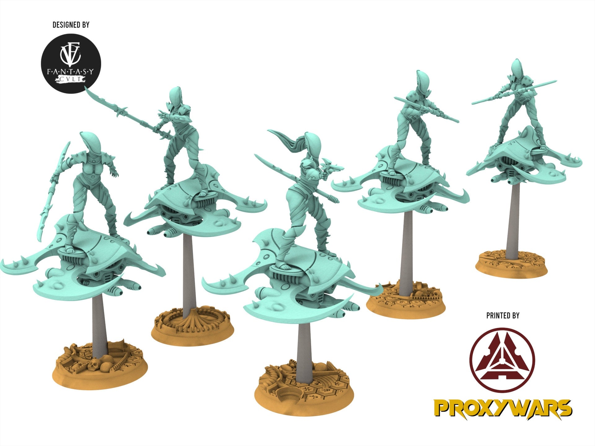 Dark city - Warriors on Dark Slicers, Troll Dark Eldar Drow