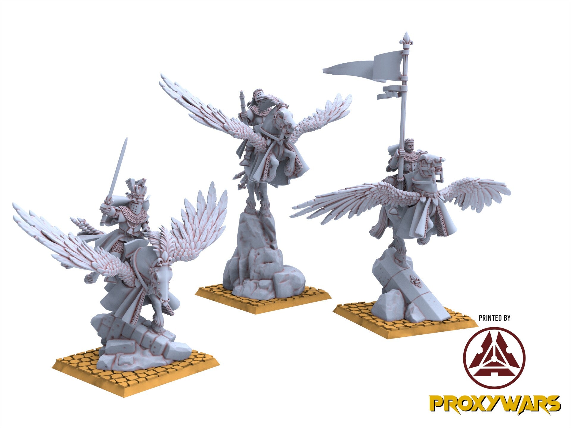 Arthurian Knights - Knights on Pegasus of Gallia, for Oldhammer, king of wars, 9th age