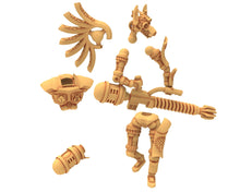 Load image into Gallery viewer, Shield Trackers, Cinan - Anubis - Chemou - Pakhon : Support, Battle Drone, space robot guardians of the Necropolis, Wargame Accessories
